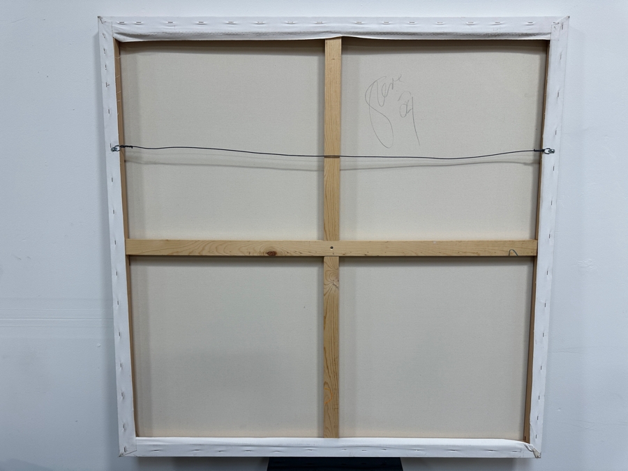 Gerrit Greve (1948-2024, Cardiff by the Sea, CA) Original Acrylic Painting On Canvas Titled 'Boat' 2004 Signed Verso 48' X 48' Estimate $2,304 - $2,880 [Photo 5]