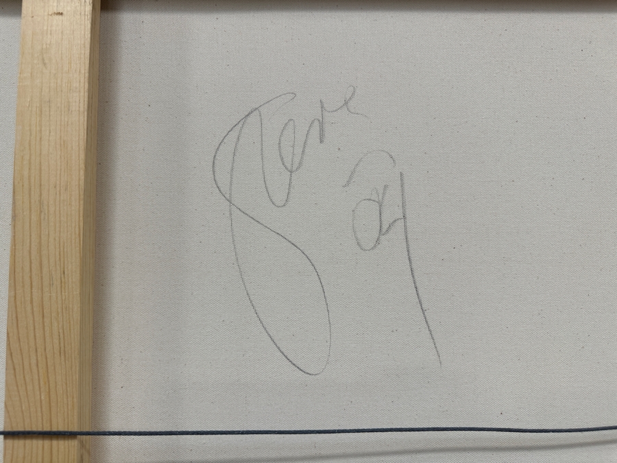 Gerrit Greve (1948-2024, Cardiff by the Sea, CA) Original Acrylic Painting On Canvas Titled 'Boat' 2004 Signed Verso 48' X 48' Estimate $2,304 - $2,880 [Photo 6]