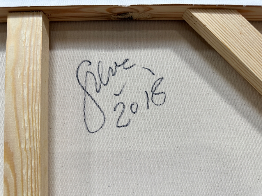 Gerrit Greve (1948-2024, Cardiff by the Sea, CA) Original Acrylic Painting On Canvas 2018 Signed Verso 48' X 48' Estimate $2,304 - $2,880 [Photo 6]