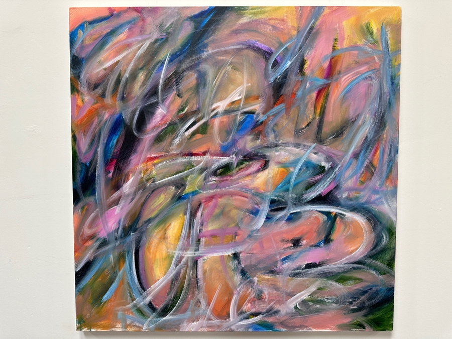 Gerrit Greve (1948-2024, Cardiff by the Sea, CA) Original Acrylic Painting On Canvas 2018 Signed Verso 48' X 48' Estimate $2,304 - $2,880 [Photo 2]