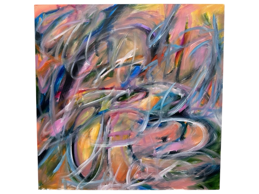 Gerrit Greve (1948-2024, Cardiff by the Sea, CA) Original Acrylic Painting On Canvas 2018 Signed Verso 48' X 48' Estimate $2,304 - $2,880 [Photo 1]