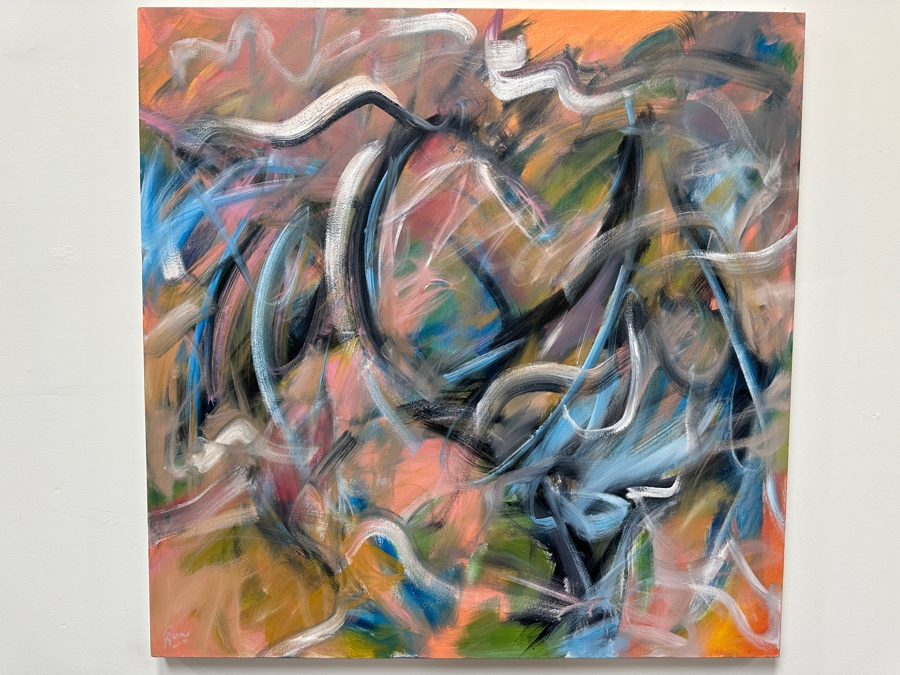 Gerrit Greve (1948-2024, Cardiff by the Sea, CA) Original Acrylic Painting On Canvas Signed Lower Left 48' X 48' Estimate $2,304 - $2,880 [Photo 2]