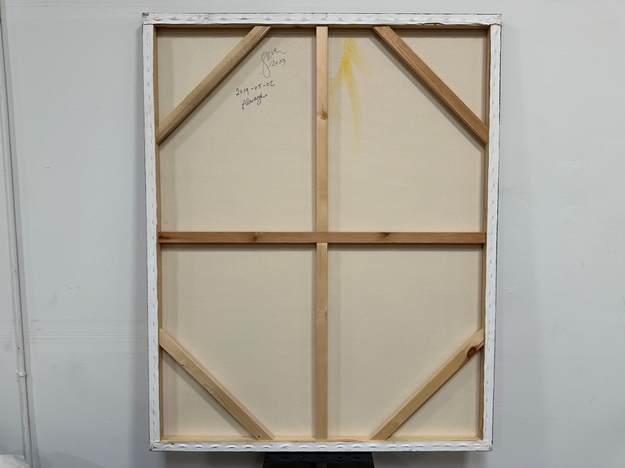 Gerrit Greve (1948-2024, Cardiff by the Sea, CA) Original Acrylic Painting On Canvas Titled 'Always' 2019 Signed Lower Left And Verso 48' X 60' Estimate $2,880 - $3,600 [Photo 7]