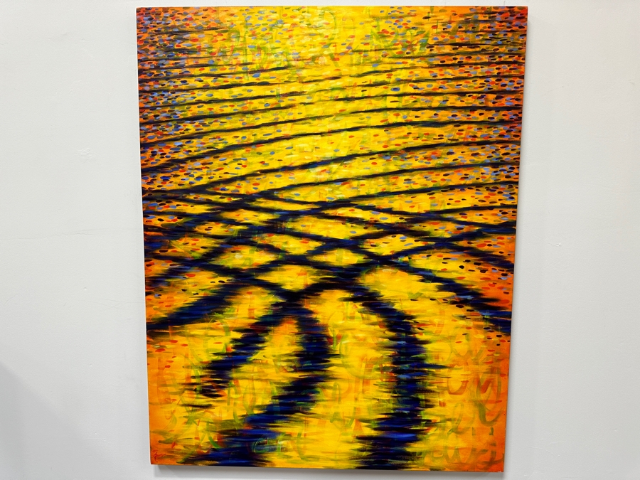 Gerrit Greve (1948-2024, Cardiff by the Sea, CA) Original Acrylic Painting On Canvas Titled 'Always' 2019 Signed Lower Left And Verso 48' X 60' Estimate $2,880 - $3,600 [Photo 2]