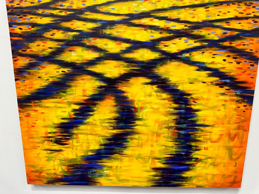 Gerrit Greve (1948-2024, Cardiff by the Sea, CA) Original Acrylic Painting On Canvas Titled 'Always' 2019 Signed Lower Left And Verso 48' X 60' Estimate $2,880 - $3,600 [Photo 3]