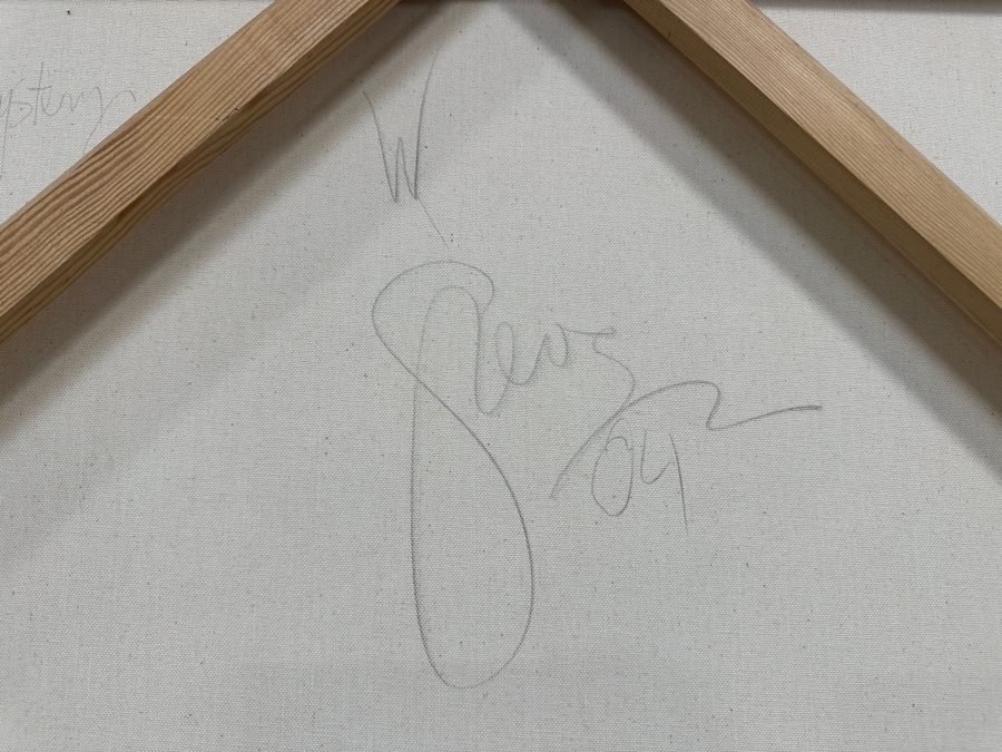 Gerrit Greve (1948-2024, Cardiff by the Sea, CA) Original Acrylic Painting On Canvas Titled 'Mystery' 2004 Signed Verso 48' X 60' Estimate $2,880 - $3,600 [Photo 7]