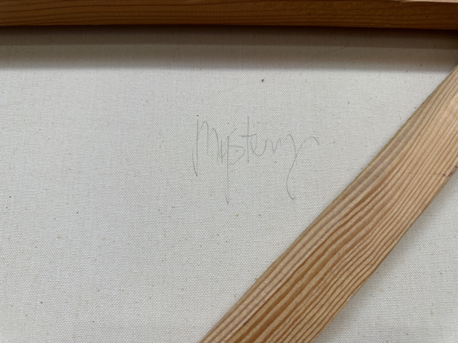 Gerrit Greve (1948-2024, Cardiff by the Sea, CA) Original Acrylic Painting On Canvas Titled 'Mystery' 2004 Signed Verso 48' X 60' Estimate $2,880 - $3,600 [Photo 8]