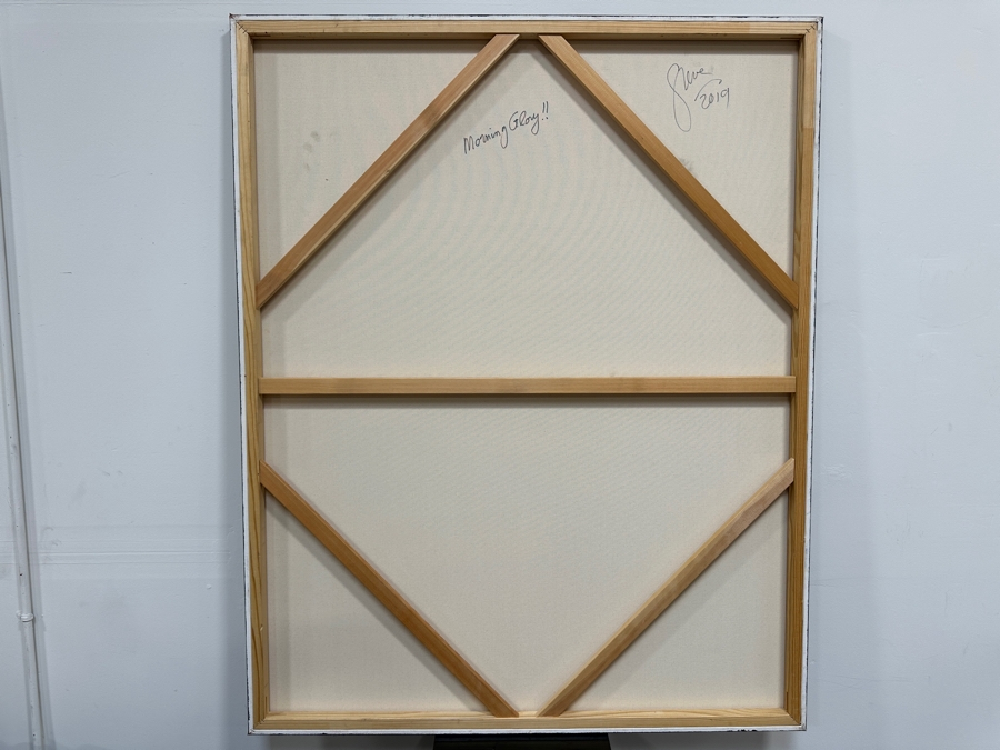 Gerrit Greve (1948-2024, Cardiff by the Sea, CA) Original Acrylic Painting On Canvas Titled 'Morning Glory!!' 2019 Signed Verso 48' X 60' Estimate $2,880 - $3,600 [Photo 5]