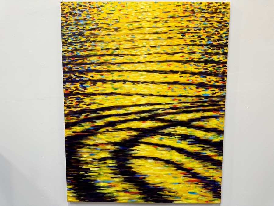 Gerrit Greve (1948-2024, Cardiff by the Sea, CA) Original Acrylic Painting On Canvas Titled 'Morning Glory!!' 2019 Signed Verso 48' X 60' Estimate $2,880 - $3,600 [Photo 2]