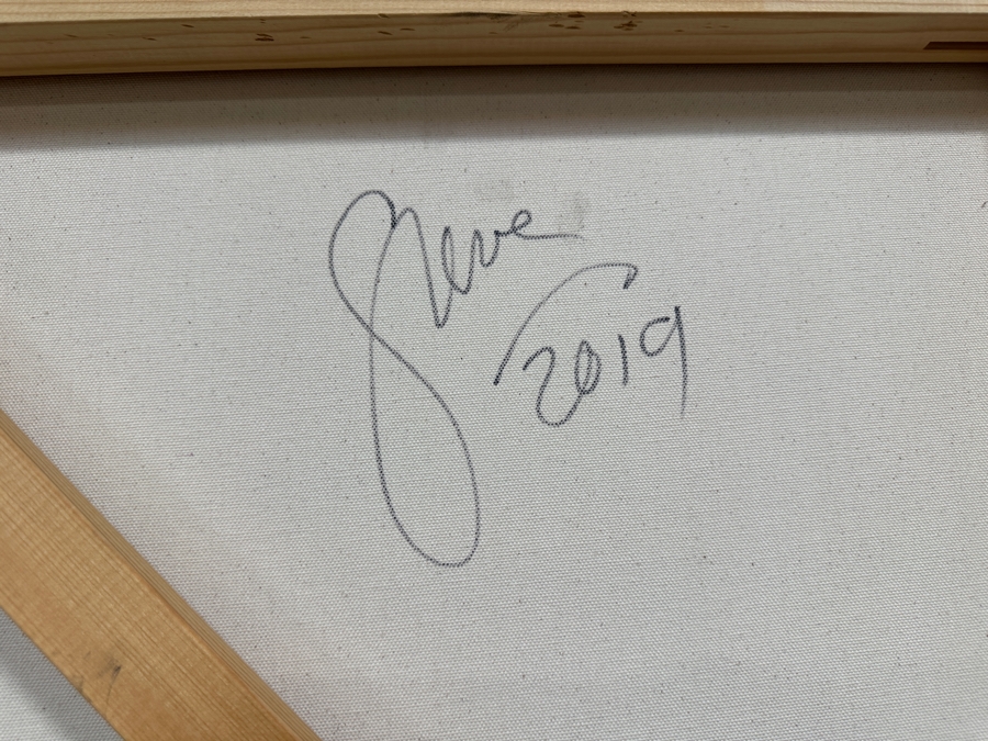 Gerrit Greve (1948-2024, Cardiff by the Sea, CA) Original Acrylic Painting On Canvas Titled 'Morning Glory!!' 2019 Signed Verso 48' X 60' Estimate $2,880 - $3,600 [Photo 6]