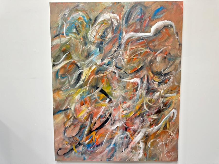 Gerrit Greve (1948-2024, Cardiff by the Sea, CA) Original Acrylic Painting On Canvas Signed Lower Right 48' X 60' Estimate $2,880 - $3,600 [Photo 2]