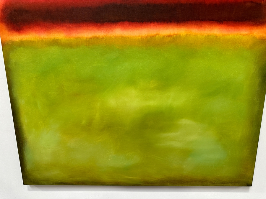 Gerrit Greve (1948-2024, Cardiff by the Sea, CA) Original Acrylic Painting On Canvas Titled 'Abstract Color Field In Manner Of Mark Rothko' 2006 Signed Verso 48' X 60' Estimate $2,880 - $3,600 [Photo 4]