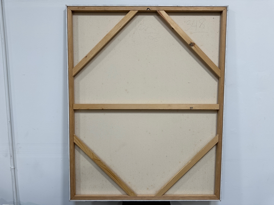 Gerrit Greve (1948-2024, Cardiff by the Sea, CA) Original Acrylic Painting On Canvas Titled 'Abstract Color Field In Manner Of Mark Rothko' 2006 Signed Verso 48' X 60' Estimate $2,880 - $3,600 [Photo 6]