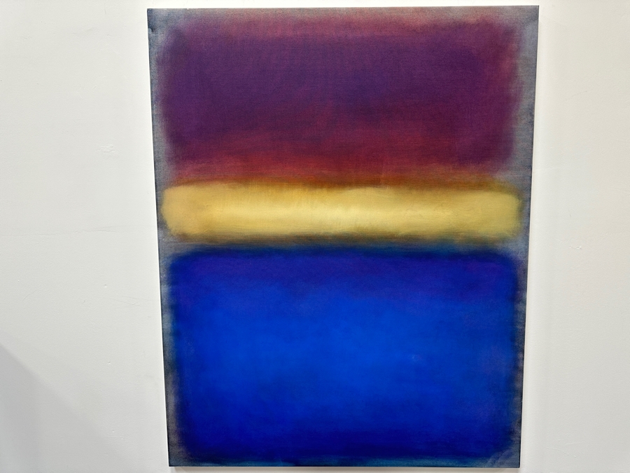 Gerrit Greve (1948-2024, Cardiff by the Sea, CA) Original Acrylic Painting On Canvas Titled 'Abstract Color Field In Manner Of Mark Rothko' 2014 Signed Verso 48' X 60' Estimate $2,880 - $3,600 [Photo 2]