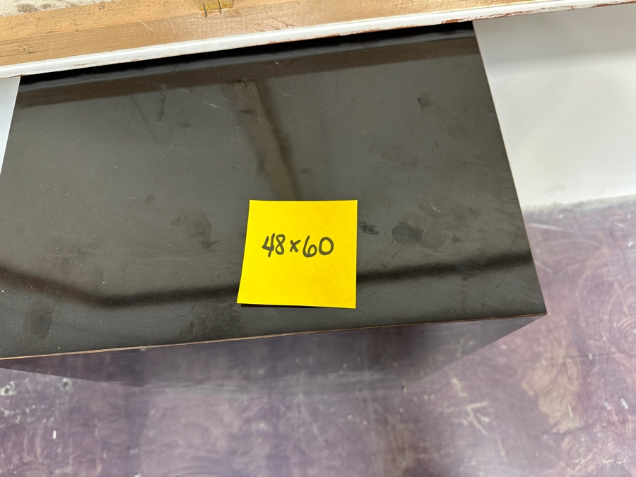 Gerrit Greve (1948-2024, Cardiff by the Sea, CA) Original Acrylic Sand Painting On Canvas Titled 'Book Of Judgement - Deserving Of The Kingdom' 1999 Signed Verso 60' X 48' Estimate $2,880 - $3,600 [Photo 10]