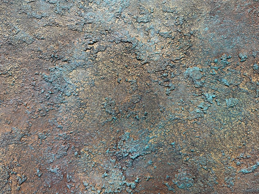 Gerrit Greve (1948-2024, Cardiff by the Sea, CA) Original Acrylic Sand Painting On Canvas Titled 'Sea Romance II' 1995 Signed Verso 40' X 40' Estimate $1,600 - $2,000 [Photo 4]