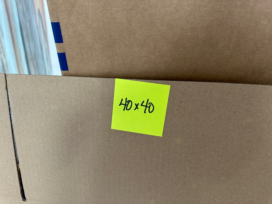 Gerrit Greve (1948-2024, Cardiff by the Sea, CA) Original Acrylic Sand Painting On Canvas Titled 'Sea Romance II' 1995 Signed Verso 40' X 40' Estimate $1,600 - $2,000 [Photo 7]