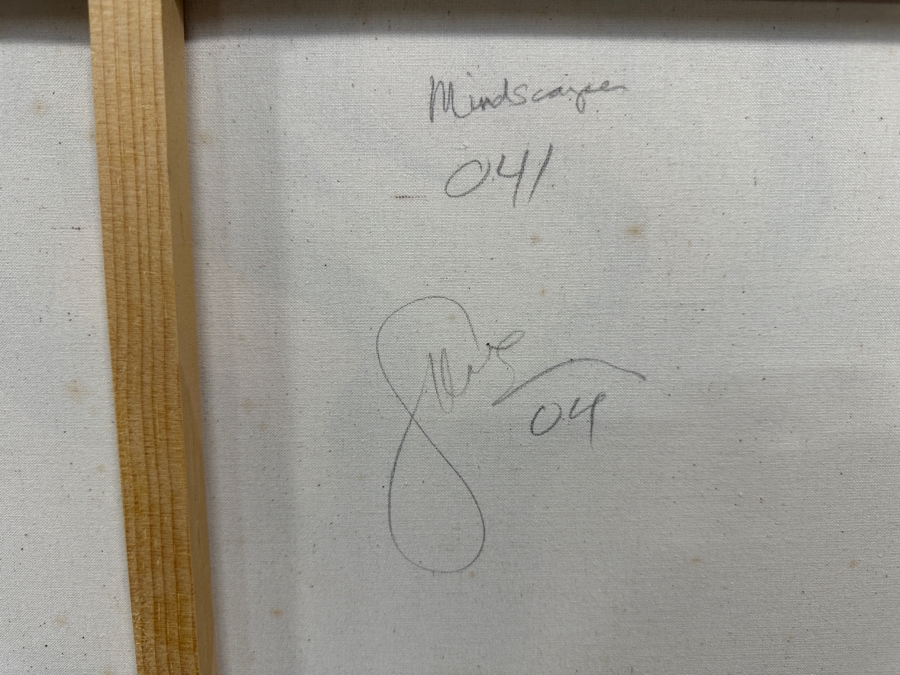 Gerrit Greve (1948-2024, Cardiff by the Sea, CA) Original Acrylic Painting On Canvas Titled 'Mindscape 41' 2004 Signed Verso 36' X 24' Estimate $864 - $1,080 [Photo 6]