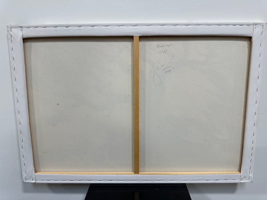 Gerrit Greve (1948-2024, Cardiff by the Sea, CA) Original Acrylic Painting On Canvas Titled 'Mindscape 41' 2004 Signed Verso 36' X 24' Estimate $864 - $1,080 [Photo 5]