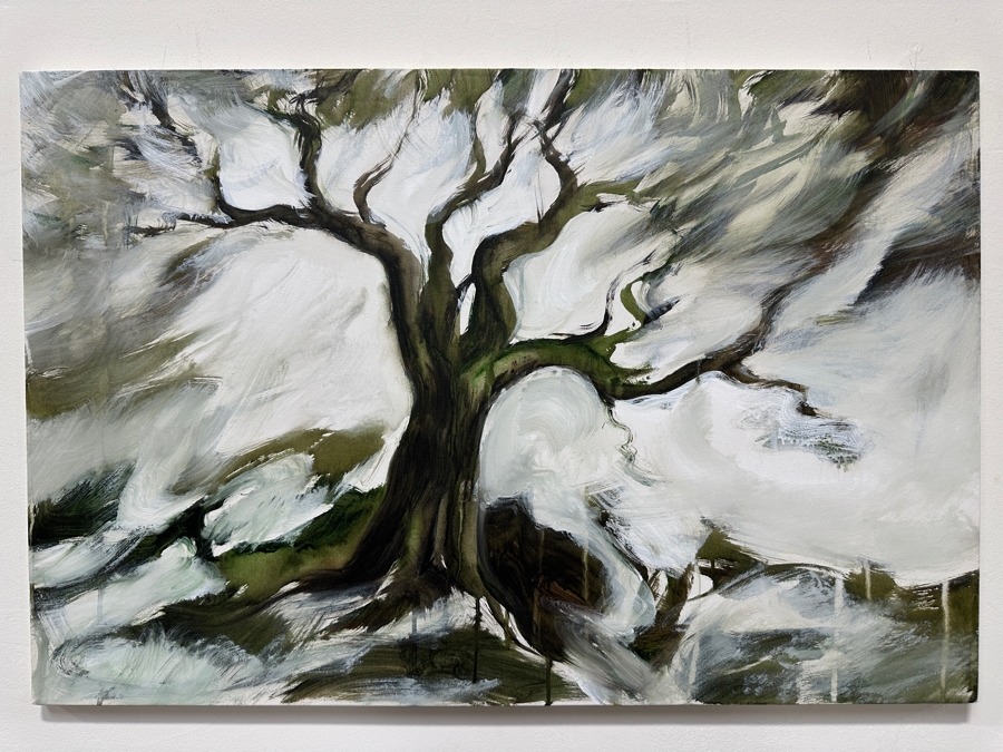 Gerrit Greve (1948-2024, Cardiff by the Sea, CA) Original Acrylic Painting On Canvas Titled 'Mindscape 41' 2004 Signed Verso 36' X 24' Estimate $864 - $1,080 [Photo 2]