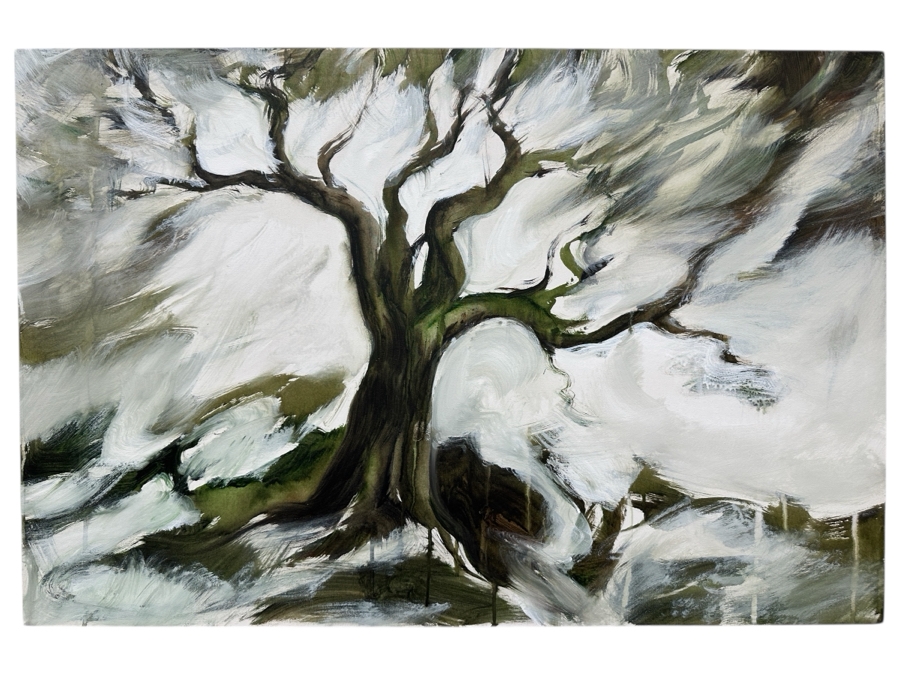 Gerrit Greve (1948-2024, Cardiff by the Sea, CA) Original Acrylic Painting On Canvas Titled 'Mindscape 41' 2004 Signed Verso 36' X 24' Estimate $864 - $1,080 [Photo 1]