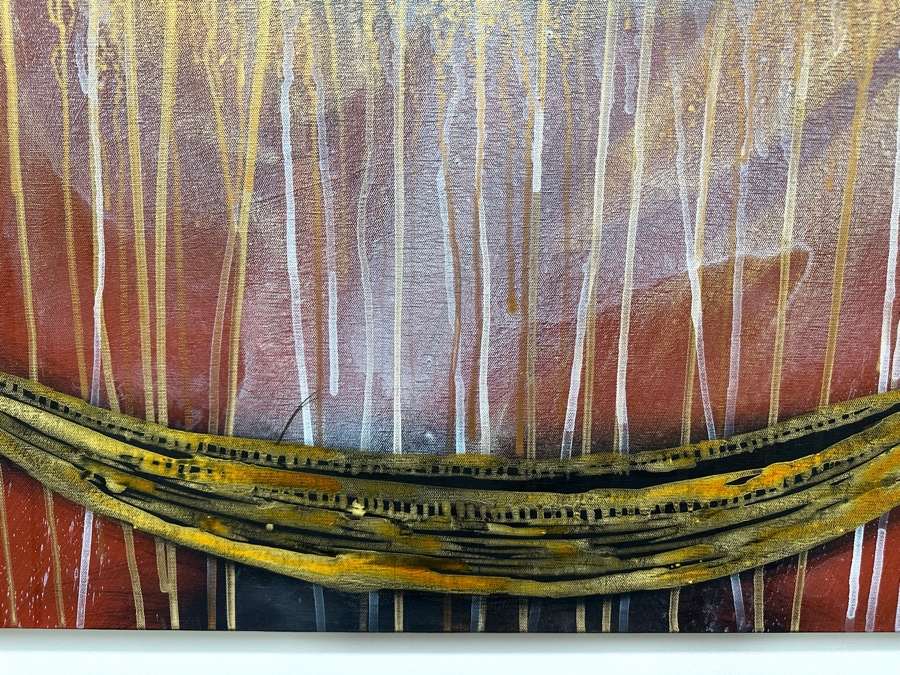 Gerrit Greve (1948-2024, Cardiff by the Sea, CA) Original Acrylic Painting On Canvas Titled 'Voyage 118' 2013 Signed Verso 36' X 24' Estimate $864 - $1,080 [Photo 3]