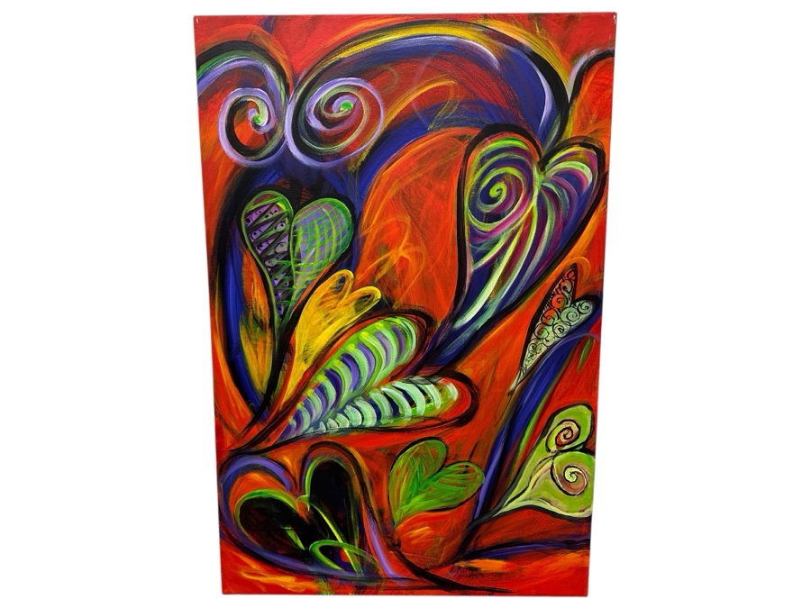 Gerrit Greve (1948-2024, Cardiff by the Sea, CA) Original Acrylic Painting On Canvas 2011 Signed Verso 24' X 36' Estimate $864 - $1,080 [Photo 1]