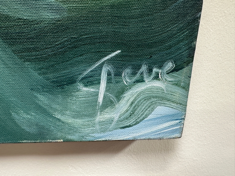 Gerrit Greve (1948-2024, Cardiff by the Sea, CA) Original Acrylic Painting On Canvas Titled 'Waterlilies' Signed Lower Right 40' X 48' Estimate $1,920 - $2,400 [Photo 5]