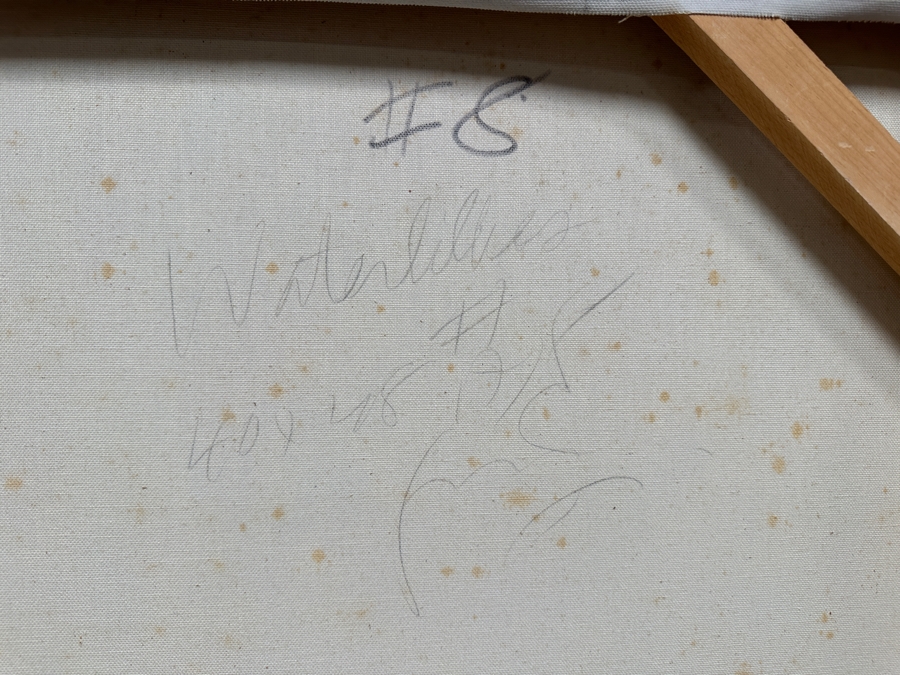 Gerrit Greve (1948-2024, Cardiff by the Sea, CA) Original Acrylic Painting On Canvas Titled 'Waterlilies' Signed Lower Right 40' X 48' Estimate $1,920 - $2,400 [Photo 7]