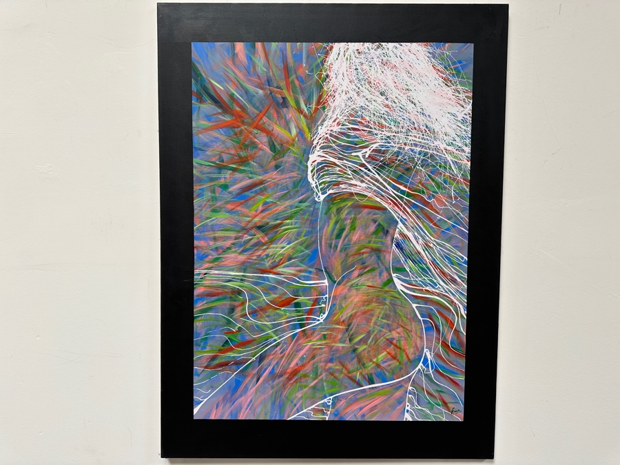 Gerrit Greve (1948-2024, Cardiff by the Sea, CA) Original Acrylic Mixed Media Painting On Canvas Signed Lower Right 36' X 48' Estimate $1,728 - $2,160 [Photo 2]