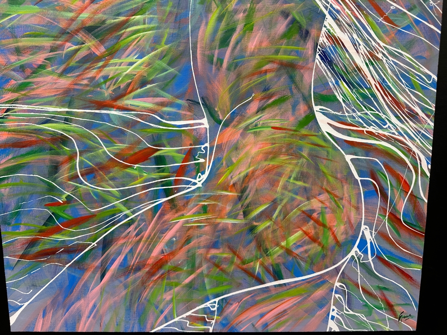 Gerrit Greve (1948-2024, Cardiff by the Sea, CA) Original Acrylic Mixed Media Painting On Canvas Signed Lower Right 36' X 48' Estimate $1,728 - $2,160 [Photo 4]