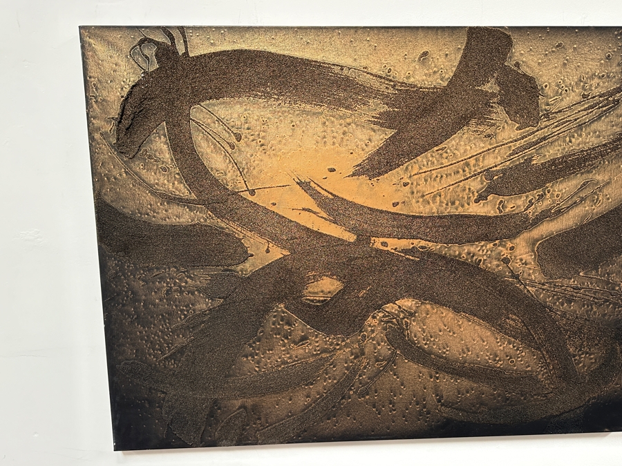 Gerrit Greve (1948-2024, Cardiff by the Sea, CA) Original Acrylic Sand Painting On Canvas 2018 Signed Verso 48' X 36' Estimate $1,728 - $2,160 [Photo 3]