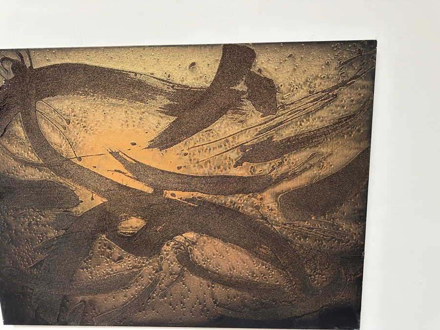 Gerrit Greve (1948-2024, Cardiff by the Sea, CA) Original Acrylic Sand Painting On Canvas 2018 Signed Verso 48' X 36' Estimate $1,728 - $2,160 [Photo 2]