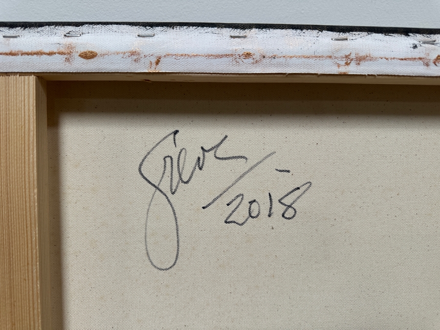 Gerrit Greve (1948-2024, Cardiff by the Sea, CA) Original Acrylic Sand Painting On Canvas 2018 Signed Verso 48' X 36' Estimate $1,728 - $2,160 [Photo 5]