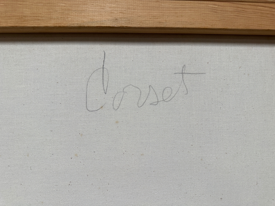 Gerrit Greve (1948-2024, Cardiff by the Sea, CA) Original Acrylic Drip Painting On Canvas Titled 'Corset' Signed Lower Right 36' X 48' Estimate $1,728 - $2,160 [Photo 8]