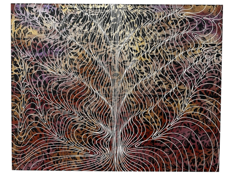 Gerrit Greve (1948-2024, Cardiff by the Sea, CA) Original Acrylic Painting On Canvas Unsigned 60' X 48' Estimate $2,880 - $3,600 [Photo 1]