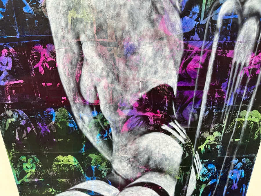 Gerrit Greve (1948-2024, Cardiff by the Sea, CA) Original Acrylic And Carbon Transfers Painting On Canvas Titled 'Passages' 1996 Signed Lower Right And Verso 48' X 60' Estimate $2,880 - $3,600 [Photo 4]