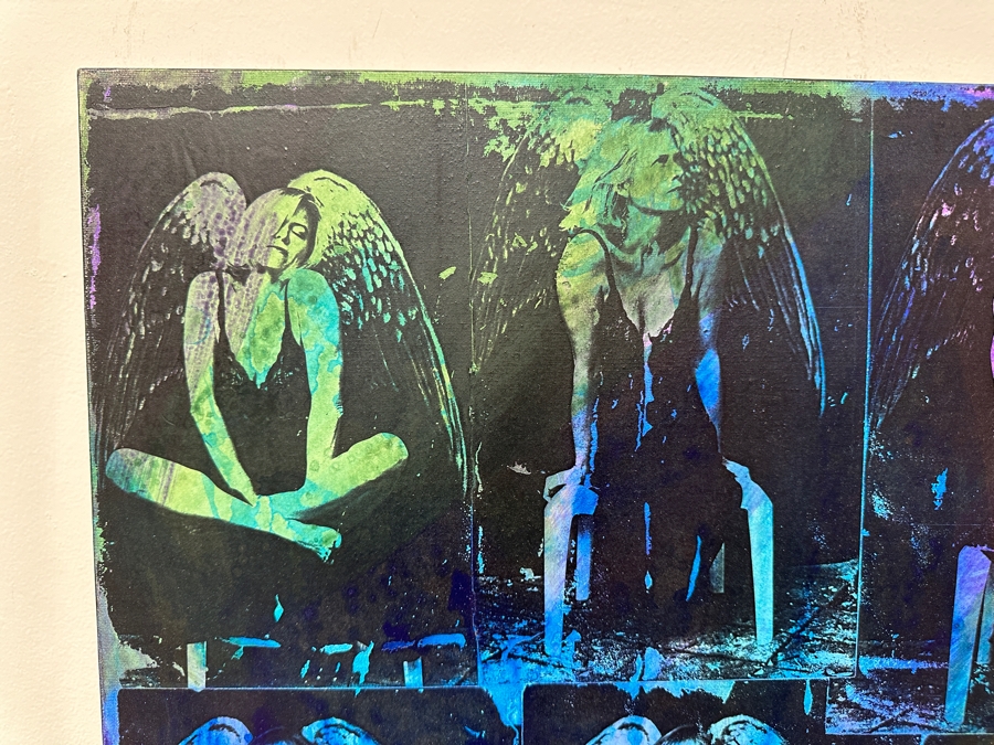 Gerrit Greve (1948-2024, Cardiff by the Sea, CA) Original Acrylic And Carbon Transfers Painting On Canvas Titled 'Passages' 1996 Signed Lower Right And Verso 48' X 60' Estimate $2,880 - $3,600 [Photo 7]