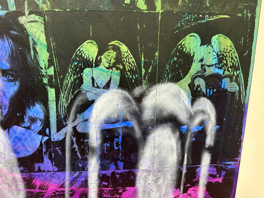 Gerrit Greve (1948-2024, Cardiff by the Sea, CA) Original Acrylic And Carbon Transfers Painting On Canvas Titled 'Passages' 1996 Signed Lower Right And Verso 48' X 60' Estimate $2,880 - $3,600 [Photo 11]