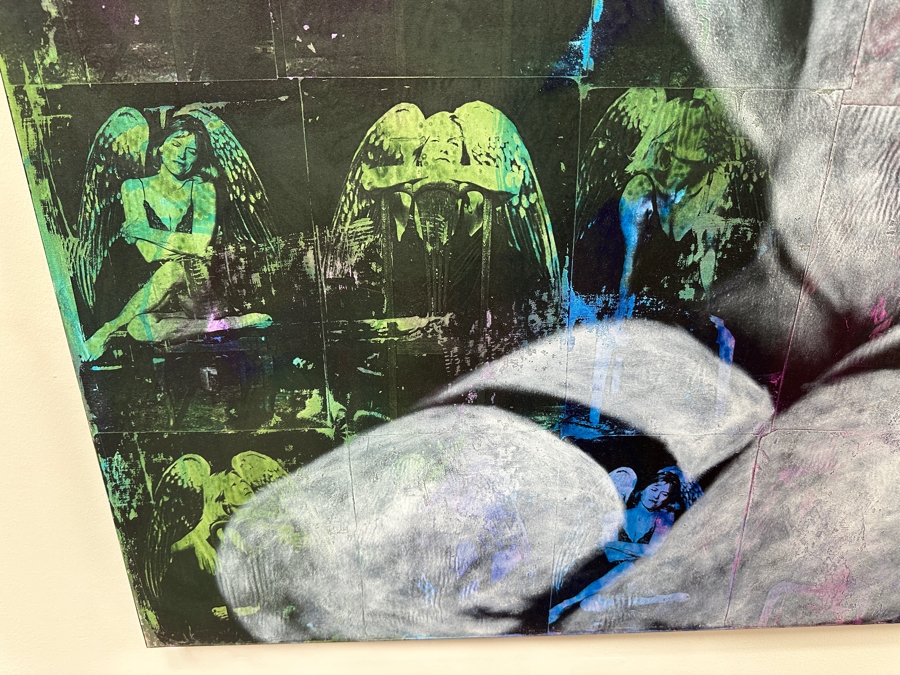 Gerrit Greve (1948-2024, Cardiff by the Sea, CA) Original Acrylic And Carbon Transfers Painting On Canvas Titled 'Passages' 1996 Signed Lower Right And Verso 48' X 60' Estimate $2,880 - $3,600 [Photo 16]