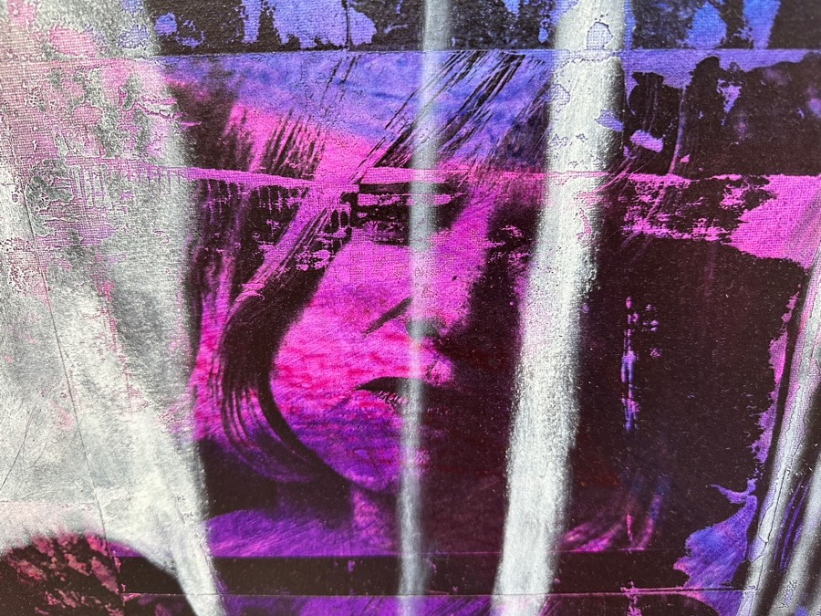 Gerrit Greve (1948-2024, Cardiff by the Sea, CA) Original Acrylic And Carbon Transfers Painting On Canvas Titled 'Passages' 1996 Signed Lower Right And Verso 48' X 60' Estimate $2,880 - $3,600 [Photo 17]