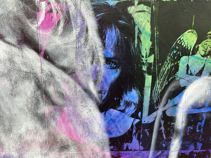 Gerrit Greve (1948-2024, Cardiff by the Sea, CA) Original Acrylic And Carbon Transfers Painting On Canvas Titled 'Passages' 1996 Signed Lower Right And Verso 48' X 60' Estimate $2,880 - $3,600 [Photo 12]