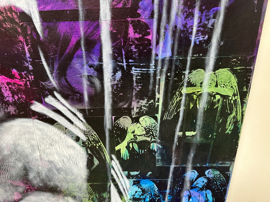 Gerrit Greve (1948-2024, Cardiff by the Sea, CA) Original Acrylic And Carbon Transfers Painting On Canvas Titled 'Passages' 1996 Signed Lower Right And Verso 48' X 60' Estimate $2,880 - $3,600 [Photo 18]