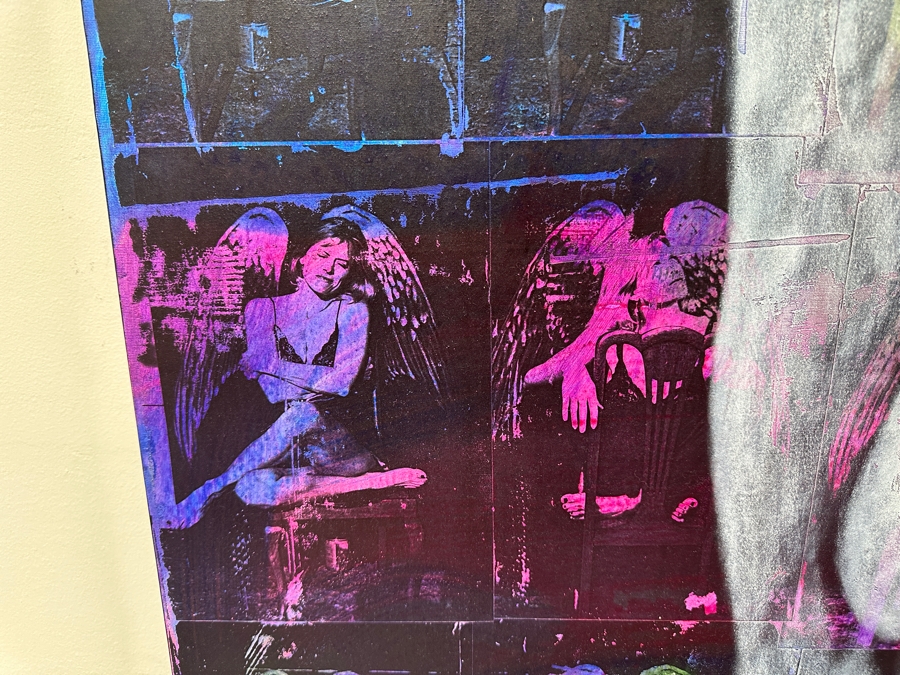 Gerrit Greve (1948-2024, Cardiff by the Sea, CA) Original Acrylic And Carbon Transfers Painting On Canvas Titled 'Passages' 1996 Signed Lower Right And Verso 48' X 60' Estimate $2,880 - $3,600 [Photo 14]