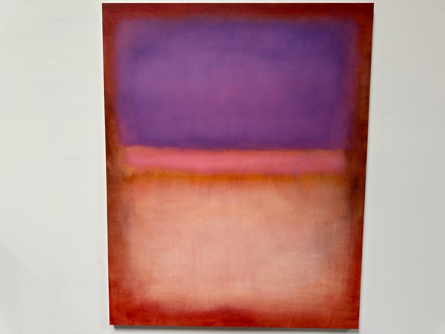 Gerrit Greve (1948-2024, Cardiff by the Sea, CA) Original Acrylic Painting On Canvas Titled 'Abstract Color Field In Manner Of Mark Rothko' 2014 Signed Verso 48' X 60' Estimate $2,880 - $3,600 [Photo 2]