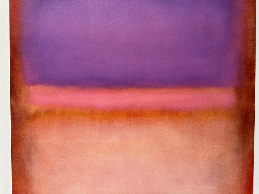 Gerrit Greve (1948-2024, Cardiff by the Sea, CA) Original Acrylic Painting On Canvas Titled 'Abstract Color Field In Manner Of Mark Rothko' 2014 Signed Verso 48' X 60' Estimate $2,880 - $3,600 [Photo 3]