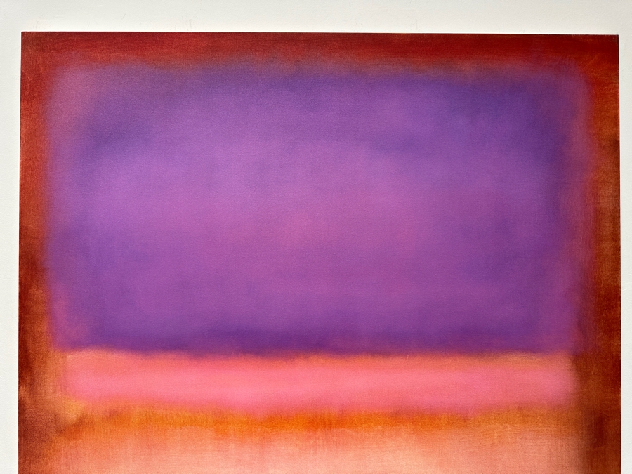 Gerrit Greve (1948-2024, Cardiff by the Sea, CA) Original Acrylic Painting On Canvas Titled 'Abstract Color Field In Manner Of Mark Rothko' 2014 Signed Verso 48' X 60' Estimate $2,880 - $3,600 [Photo 5]