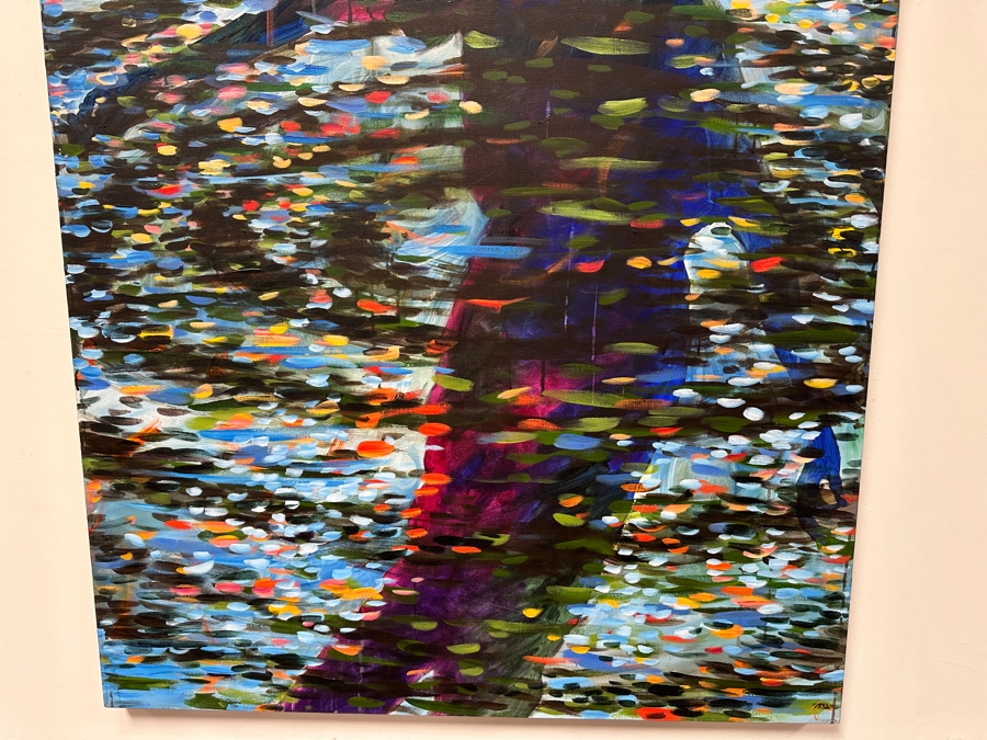 Gerrit Greve (1948-2024, Cardiff by the Sea, CA) Original Acrylic Painting On Canvas Titled 'Her Shadow #1' 1993 Signed Lower Right 45' X 60' Estimate $2,700 - $3,375 [Photo 5]