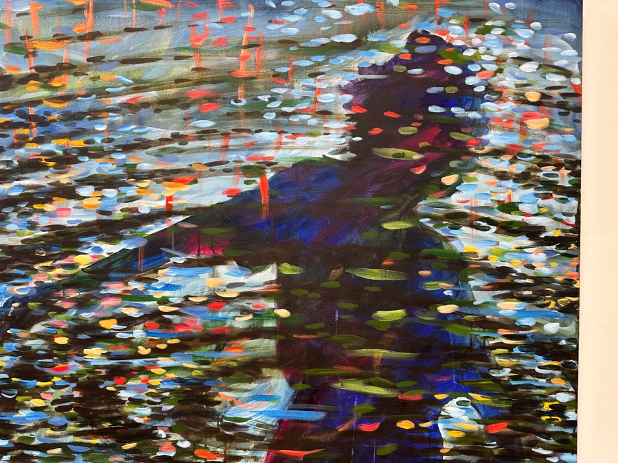 Gerrit Greve (1948-2024, Cardiff by the Sea, CA) Original Acrylic Painting On Canvas Titled 'Her Shadow #1' 1993 Signed Lower Right 45' X 60' Estimate $2,700 - $3,375 [Photo 3]