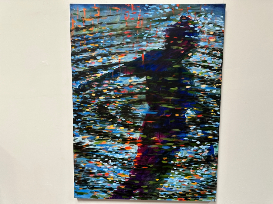 Gerrit Greve (1948-2024, Cardiff by the Sea, CA) Original Acrylic Painting On Canvas Titled 'Her Shadow #1' 1993 Signed Lower Right 45' X 60' Estimate $2,700 - $3,375 [Photo 2]